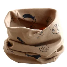 Осенне-зимний детский шарф с рисунком из мультфильма для мальчиков и девочек; хлопковый шарф с круглым вырезом; шарфы; детский шейный платок; Детские шарфы