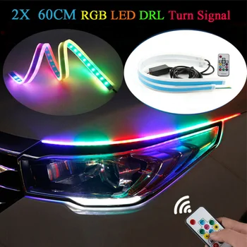 

LED Turn Signal Light DRL Turn Signal Light Bar Headlight 12V 2pcs Sequential