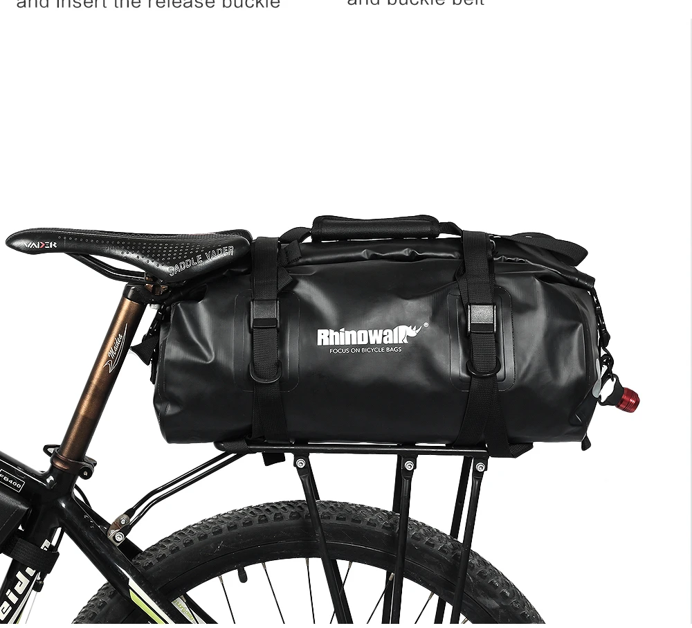 Rhinowalk Bicycle Luggage Bags 20L Full Waterproof for Road Bike Rear Rack Trunk Cycling Saddle Storage Pannier Multi Travel Bag (22)