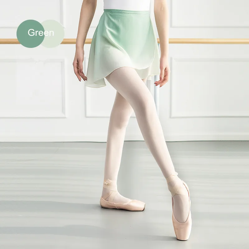 

Girls Adults Chiffon Skirts Women Lyrical Gradient Ballet Dress Lace Up Skirts for Dancing Leotards Soft Gradient Dance Costumes