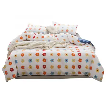 

Bedding Duvet Cover Colorful Flower Print Cotton Bedroom Bedding Set Quilt Cover With Pillowcase King Size Bedding Set Cotton