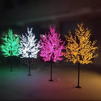 

LED Christmas tree, cherry tree, holiday lights, indoor led tree lights, rainproof tree height 1.5-3.0m pink outdoor decoration