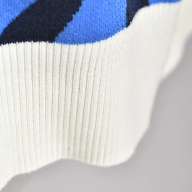 M2532 свободного, пестрые, небольшой лишний вес, в стиле ретро, глина, пряжа окрашенная свитер