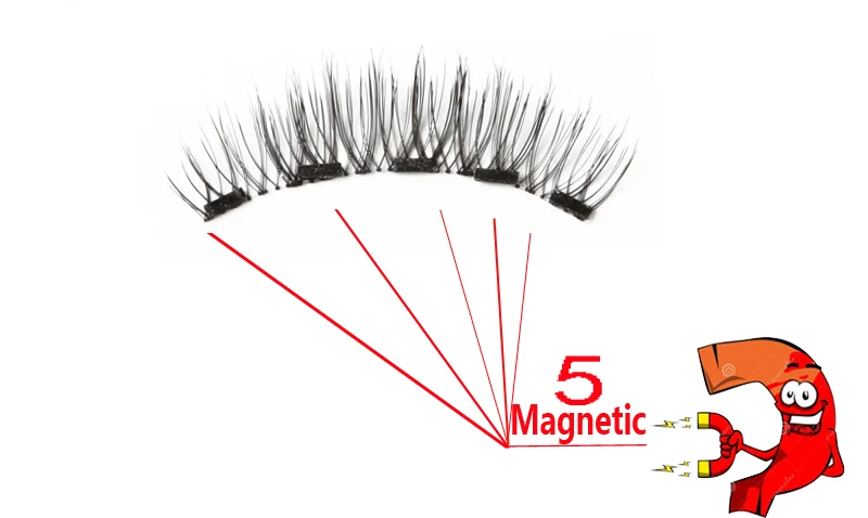 MB 5 Magnetic eyelashes Eye Shadow with handmade 3D/6D faux cils magnetique False magnet Mink lashes+ tweezers+Eye Shadow