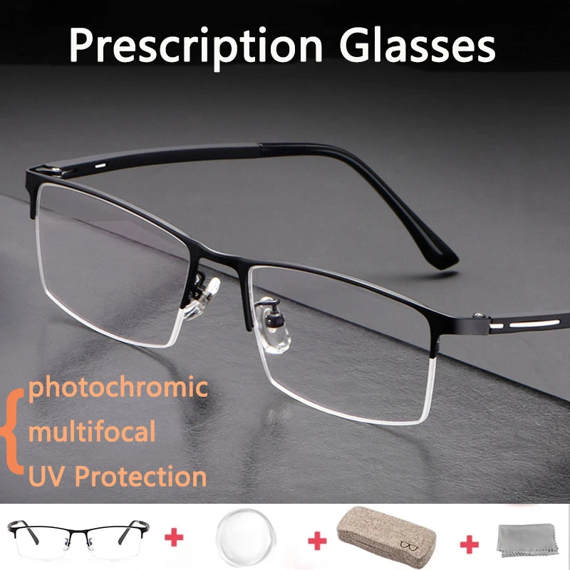 Custom Prescription Reading Glasses Unisex Multifocal Photochromic