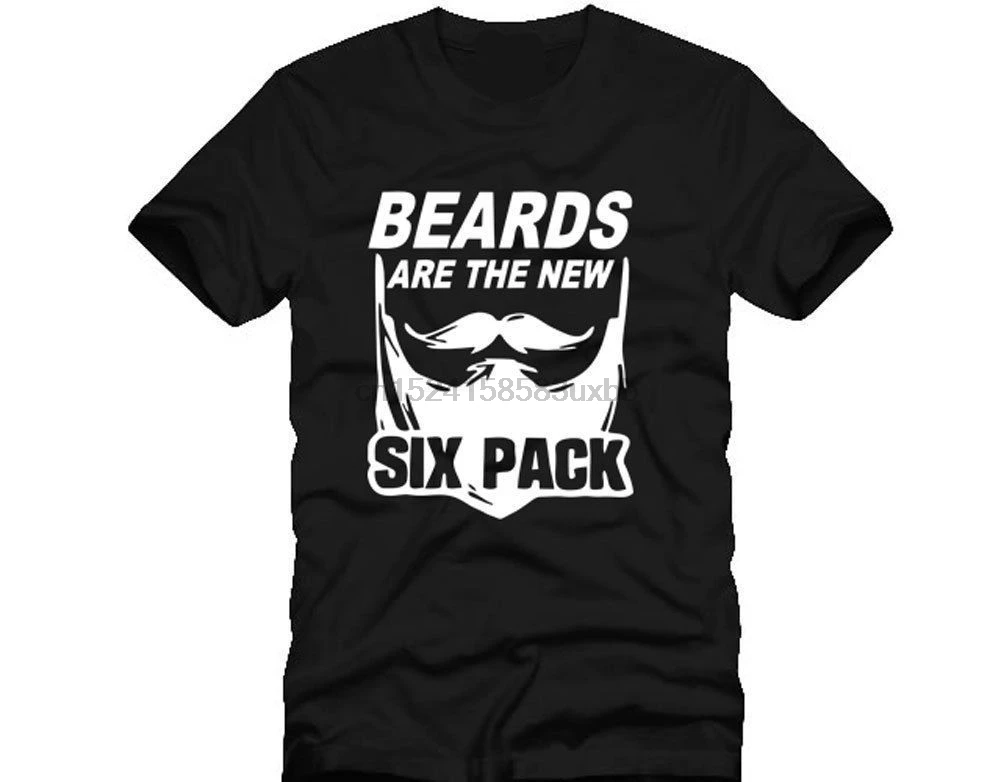 Beards are the new six pack muscle funny Мужская футболка для бритья полный цвет классная