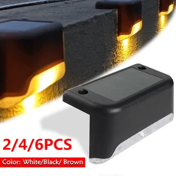 

2/4/6PCS LED Solar Path Stair Lights Stair Courtyard Solar Light Waterproof Outdoor Garden Yard Fence Wall Landscape Lamp