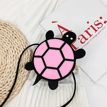 Модные детские Мультяшные сумки-мессенджеры для маленьких девочек, милая сумка в виде черепахи, Детская сумка через плечо из искусственной кожи, Повседневная сумка с карманами для монет