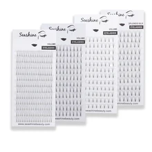 Seashine ресницы 0,07 толщина предварительно сделанные фен для придания объема 2D 3D 4D 5D длинные Стволовые объем наращивание ресниц предварительно завитые s предварительно завитые