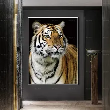 HD Canvas Print Wall Art Wild Animal Painting Tiger Picture for Living Room Watercolor Style Prints HD Canvas Print Wall Art Wild Animal Painting Tiger Picture for Living Room Watercolor Style Prints