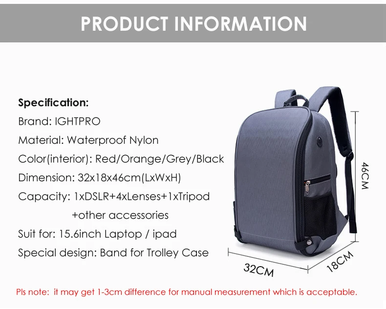 Водонепроницаемый рюкзак для фото камеры модный стиль видео DSLR нейлоновая сумка подходит для ноутбука 15,6 дюймов для Canon Nikon sony штатив Объектив SLR