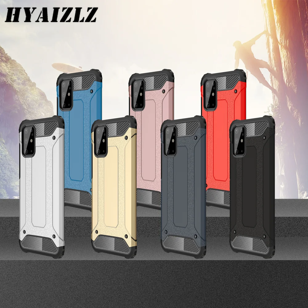 

S20 Ultra Man Armor Case for Galaxy A01 S10 A41 S9 Plus Note 20 10 A51 A71 A70s A11 Rugged Bumper Back Cover Dual Layer Shell