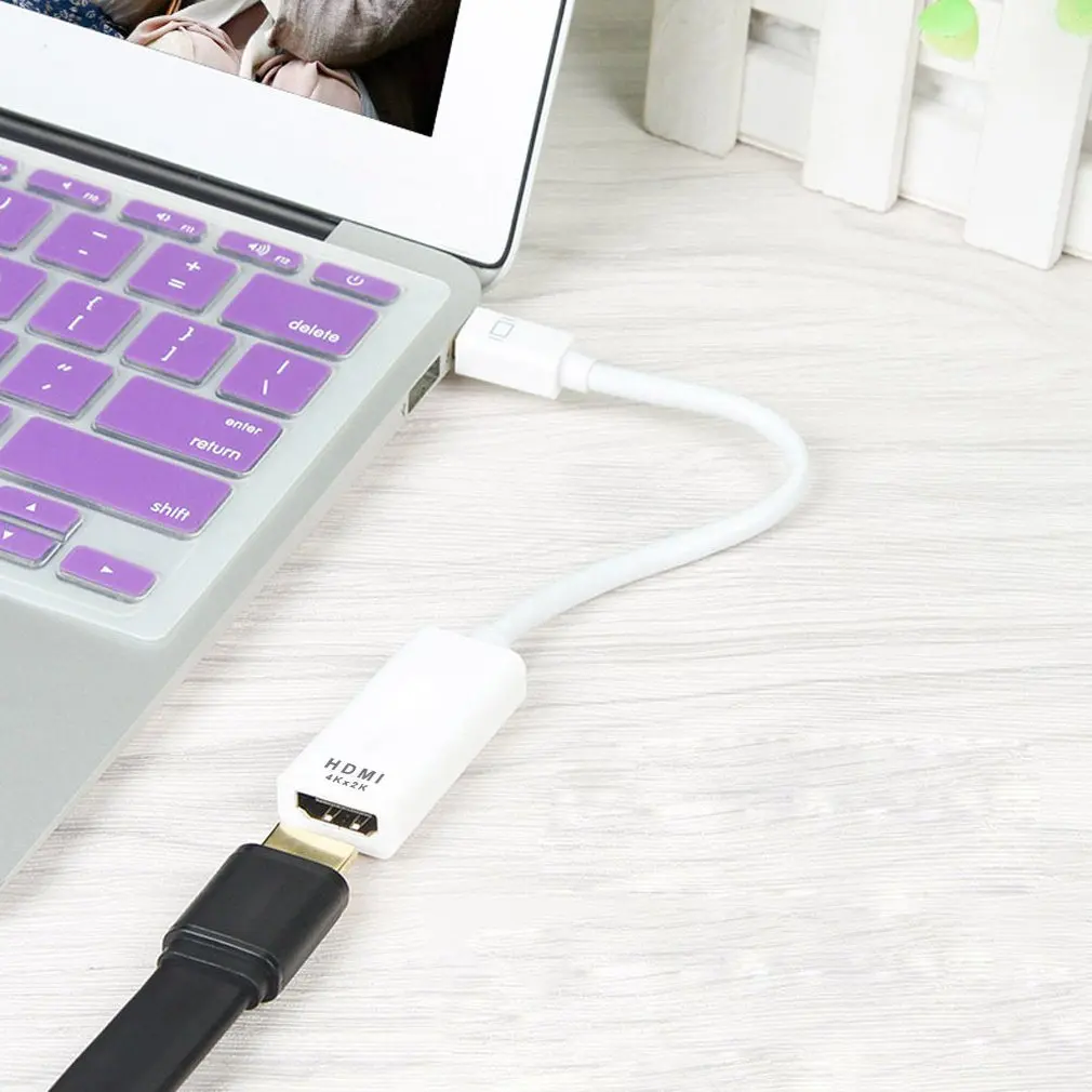 4K мини дисплей порт DP к HDMI Соединительный Кабель-адаптер для MacBook Air/Pro адаптер