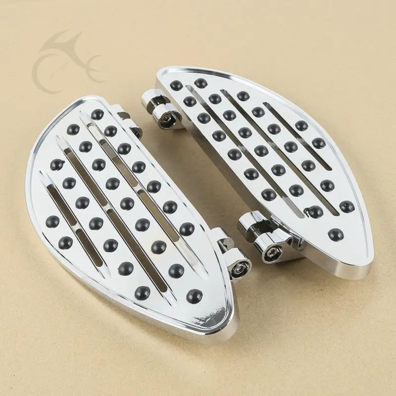 Подножка для мотоцикла привод ЧПУ доски для Harley Touring FLHX FLHT FLHTCU FLHTK Dyna FLSTF FLSTS FLD Softail FL - Цвет: Chrome