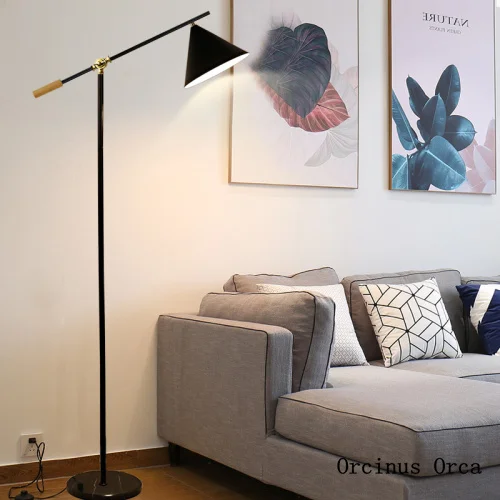 

Nordic luxurious fishing floor lamp living room sofa study bedroom lamp modern creative led iron floor lamp free shipping