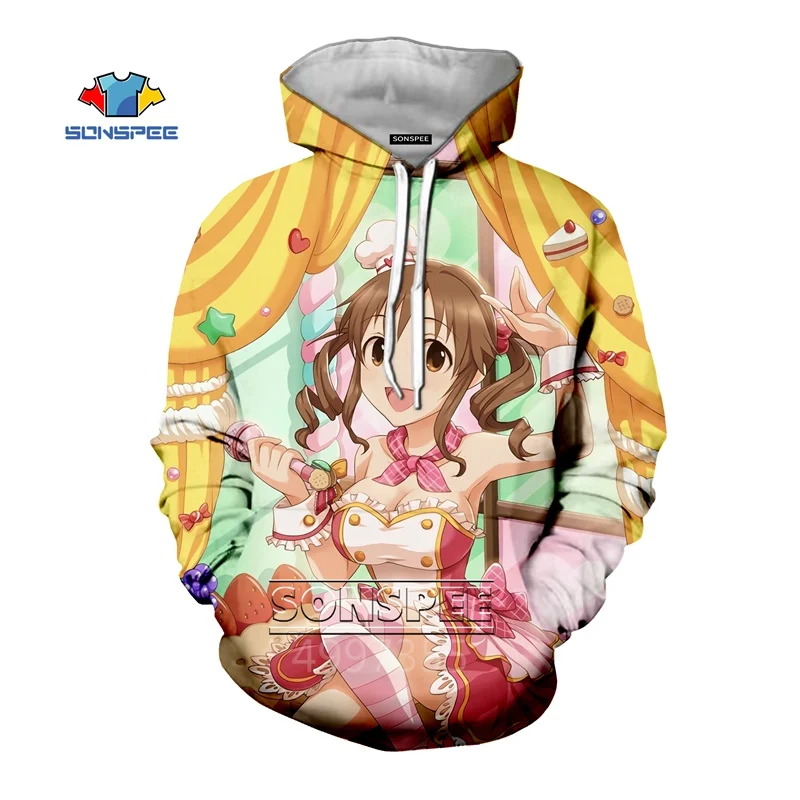 SONSPEE Boys girls teens 3D Printed hoodie cosplay Sweatshirt Long sleeve Idol Master Cinderella Girl Harajuku kids clothes C203 - Цвет: 6
