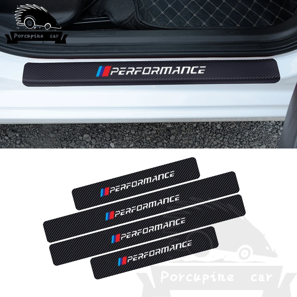 4 шт. производительность Авто углеродное волокно Накладка на порог двери