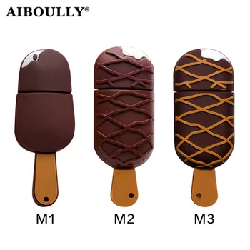 

AIBOULLY 64GB Pen Drive 32GB USB Flash Drive 16GB Chocolate Ice Cream USB 2.0 4GB 8GB Creative Gift Pendrive For Computer
