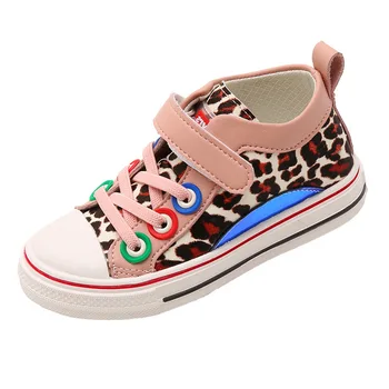 

Kids Sport Shoes Spring Autumn Fashion Leopard Print Boys Sneakers Flat Girls Shoes Casual Canvas Shoes Size 21-25 SGL013