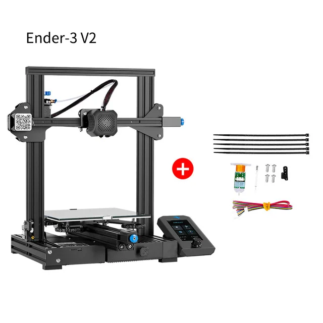 best resin 3d printer Ender-3 V2 3D Printer Creality With Silent Mainboard TMC2208 Stepper Drivers New UI&4.3 Inch Color Lcd Carborundum Glass Bed Kit cheap 3d printer 3D Printers