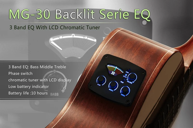 guitar with EQ Ель дерево топ JA корпус Акустическая гитара палисандр задняя и боковая глянцевый натуральный цвет народная гитара акустическая электрогитара - Цвет: guitar with EQ
