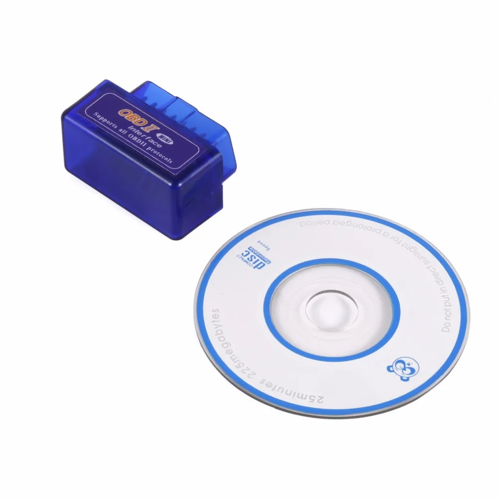 Автомобильный диагностический сканер ELM327 V2.1 Mini Bluetooth OBD2 Интерфейс II Sem Fio инструмент ELM 327 для Android Windows Torque - изображение