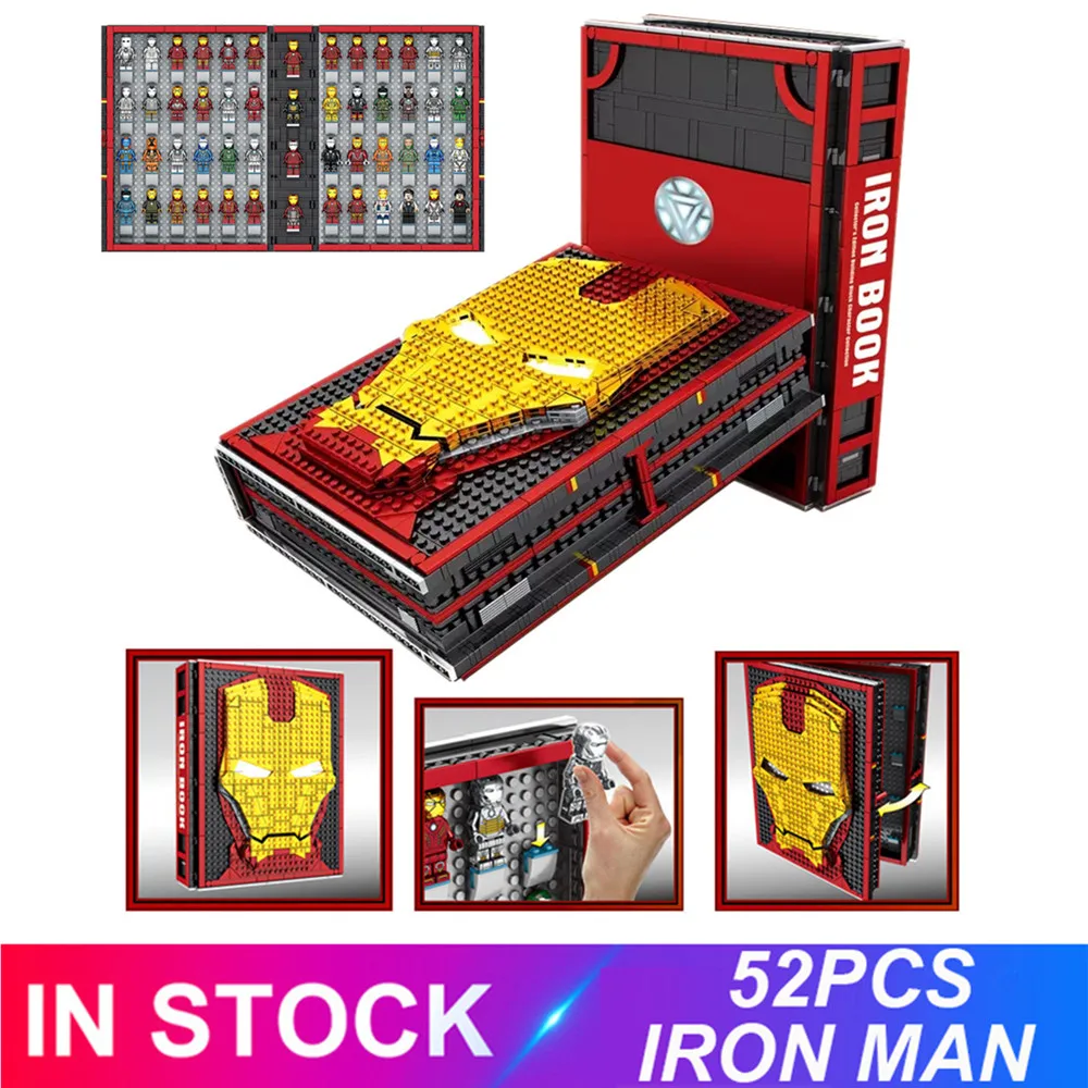 

(contains Iron Man 52 Figures)marvel Avengers Endgame Iron Man Collections Book Figures lepining Building Blocks Bricks Toys