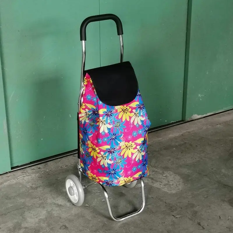 Carrito Pieghevole Keuken Verdulero De Courses Avec Roulettes Chariot Roulant Shopping Mesa Cocina Carrello Cucina Trolley Cart - Цвет: Version S