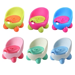 Pot de siège de toilette en plastique pour bébé, Pot Portable, bol mignon pour enfants, casserole d'entraînement en plastique, pour garçons et filles, avec dossier confortable 