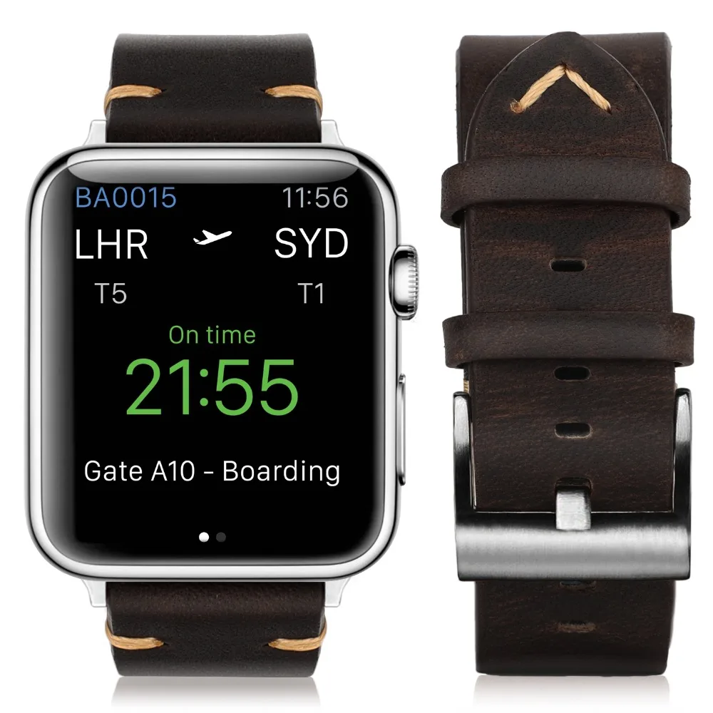 Hemsut наручных часов Apple watch, версии 5 4, 42 мм, 38 мм, версия, рисунок «Имбирный пряник», натуральная кожа ремешок для наручных часов iwatch, Версия 44 мм 40 мм, версия 3, 2, 1 браслет