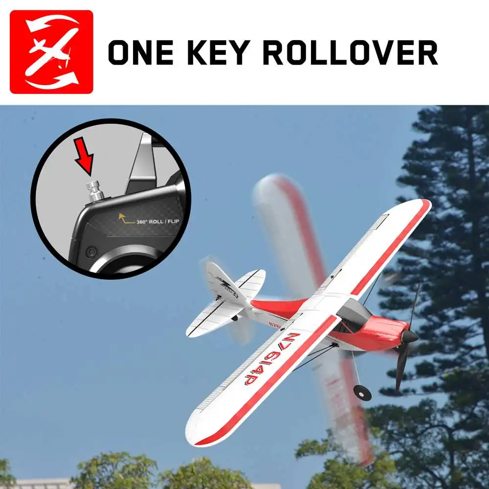 Volantex спортивные Cub 500 761-4 500mm размах крыльев RC планер самолет 4CH с помощью одной кнопки пилотажной начинающих тренер RTF встроенный 6-осевой гироскоп
