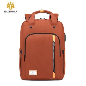 

Goloen Wolf Travel Bag Laptop Backpack Teenager School Bag Backbag Travel Male Leisure Backpacks Mochila For Man Women Gril Bags