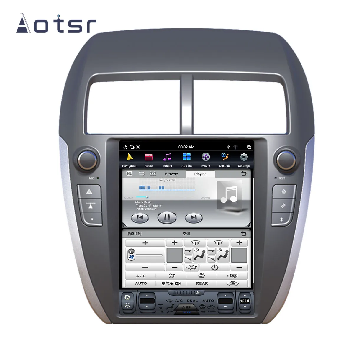 Top Android 8.1 Tesla Styel Car DVD Player GPS Navigation For Mitsubishi ASX RVR Outlander Sport 2010+ auto Stereo player Head unit 4