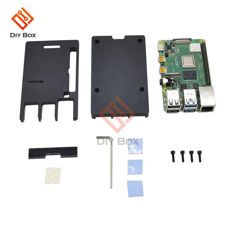 Чехол Raspberry Pi 4 для RPI 4B металлический чехол из алюминиевого сплава с ЧПУ