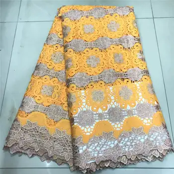 

Nigerian Lace Latest African Lace 2019 Bridal Lace Fabric white color African High Quality Beads Lace Fabric 5Yards/Lot