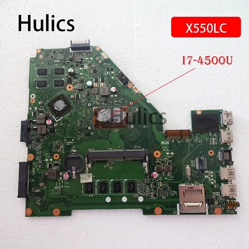 Hulics оригинал для ноутбука ASUS материнская плата X550LC X550LB X552L A550L Y581L I7-4500U Процессор |