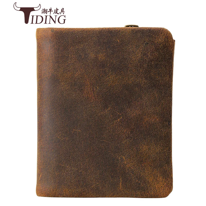 

New Style Horse Leather Men And Women Genuine Leather Large Capacity Multi Card Bit Deconstructable Picture Wallet Wallet Casual