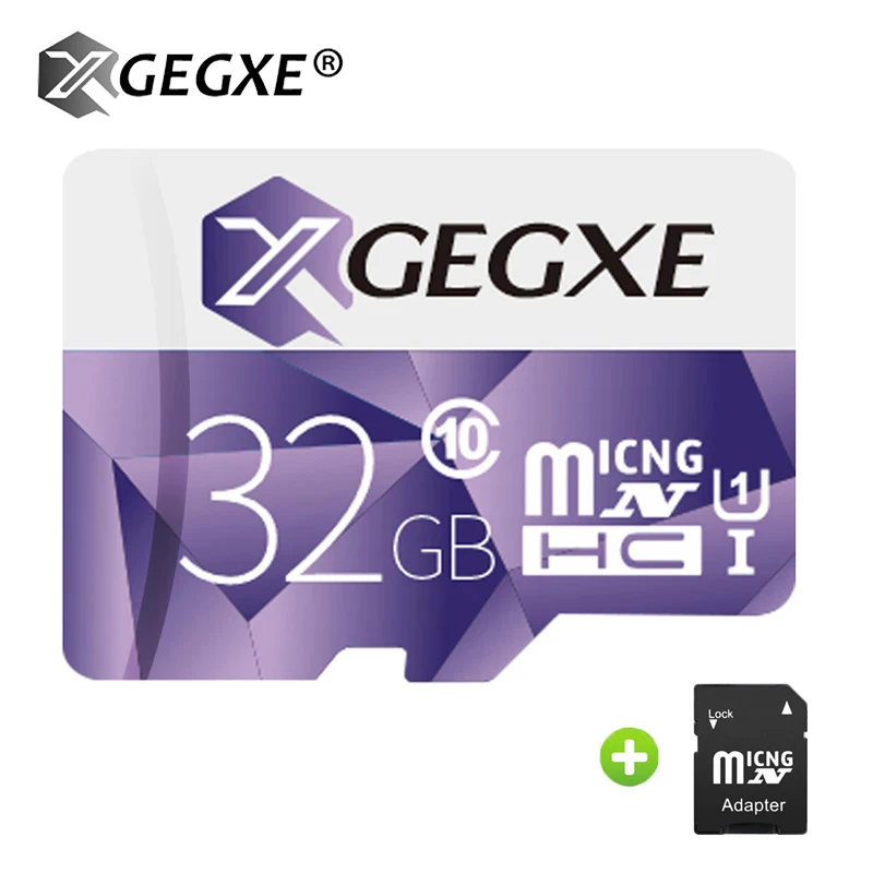 32G-Adapter Высокая скорость XGEGXE оригинальная micro SD/TF карта 8 ГБ 16 ГБ 32 ГБ флэш-карты памяти 64 ГБ 128 ГБ 256 ГБ для видеорегистратора смартфона ПК - Емкость: 32G-Adapter