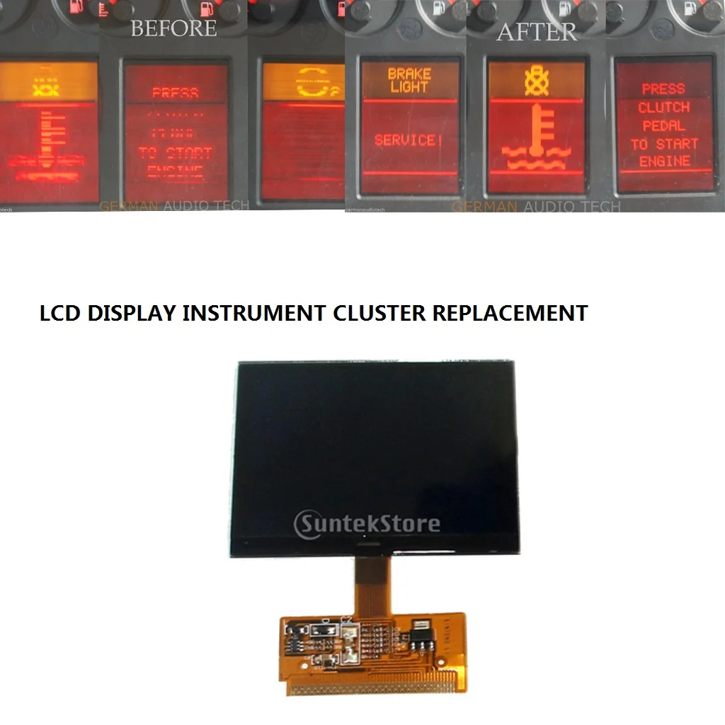 Speedometer Cluster LCD Screen Display for VW Audi Version A3 A4 A6