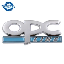 1 шт. 3D металлическая OPC линия эмблема автомобиля боковое крыло задний значок наклейка для передней решетки радиатора для OPEL автомобиль-Стайлинг металлическое украшение автомобиля