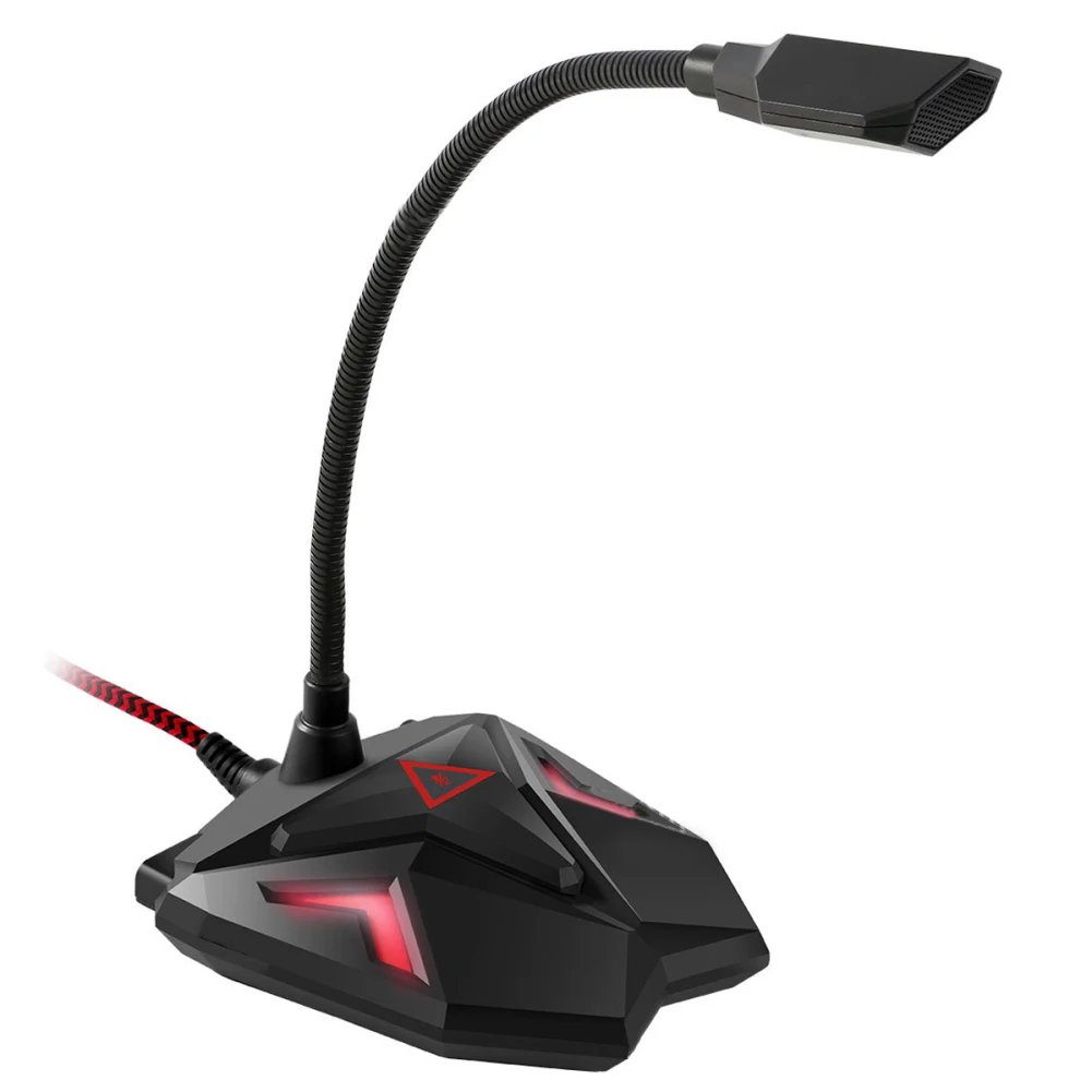 Профессиональный USB игровой микрофон для компьютера, настольный конденсаторный микрофон для игры в реальном времени, вещания, YouTube, Facebook