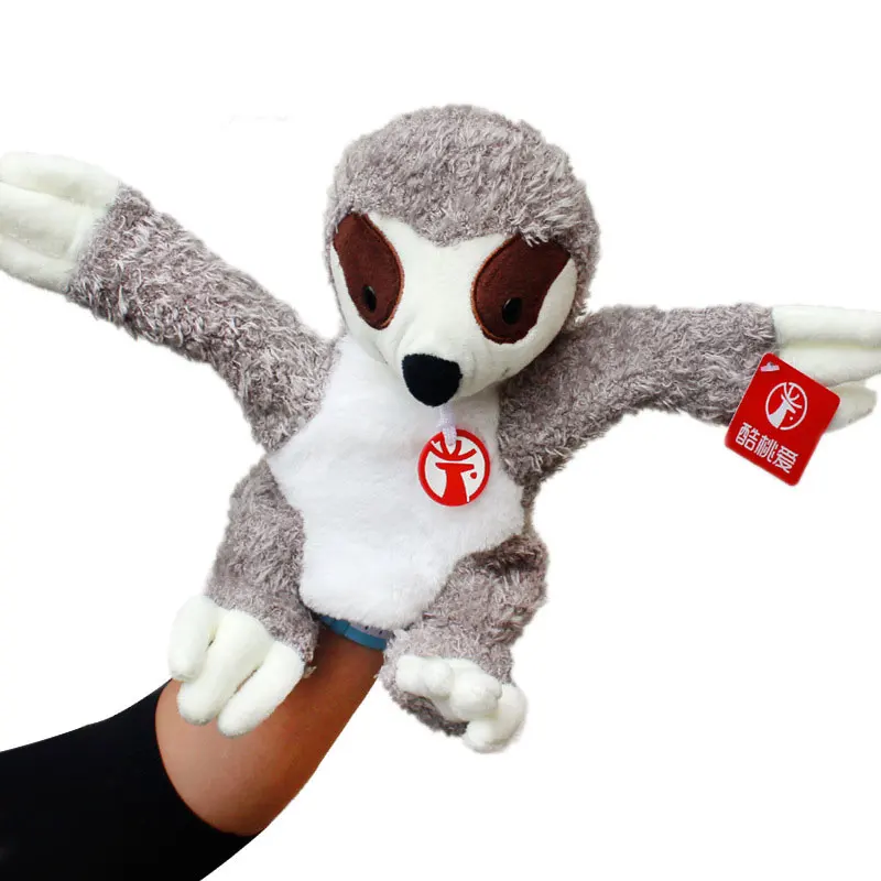 30cm dinosaur plush hand puppets children soft toy elephant Lione monkey shape story simulate play dolls gift for child - Цвет: 29