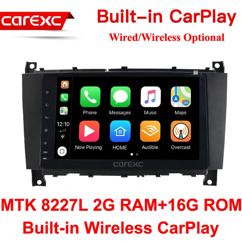 MTK 16G ROM CarExc 8 дюймов Android 9,0 стерео радиоплеер gps CarPlay для Mercedes Benz W209 2005 2006 W203 C180 C200 C220 C230 C240 C250 - Цвет: MTK 16G ROM
