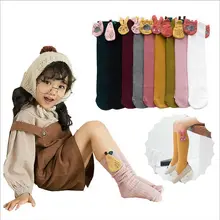 Baby Toddlers Kids Girl Knee High Cute Tights Leg Warmer Stockings PINK Yellow Black Red White 1-8Y