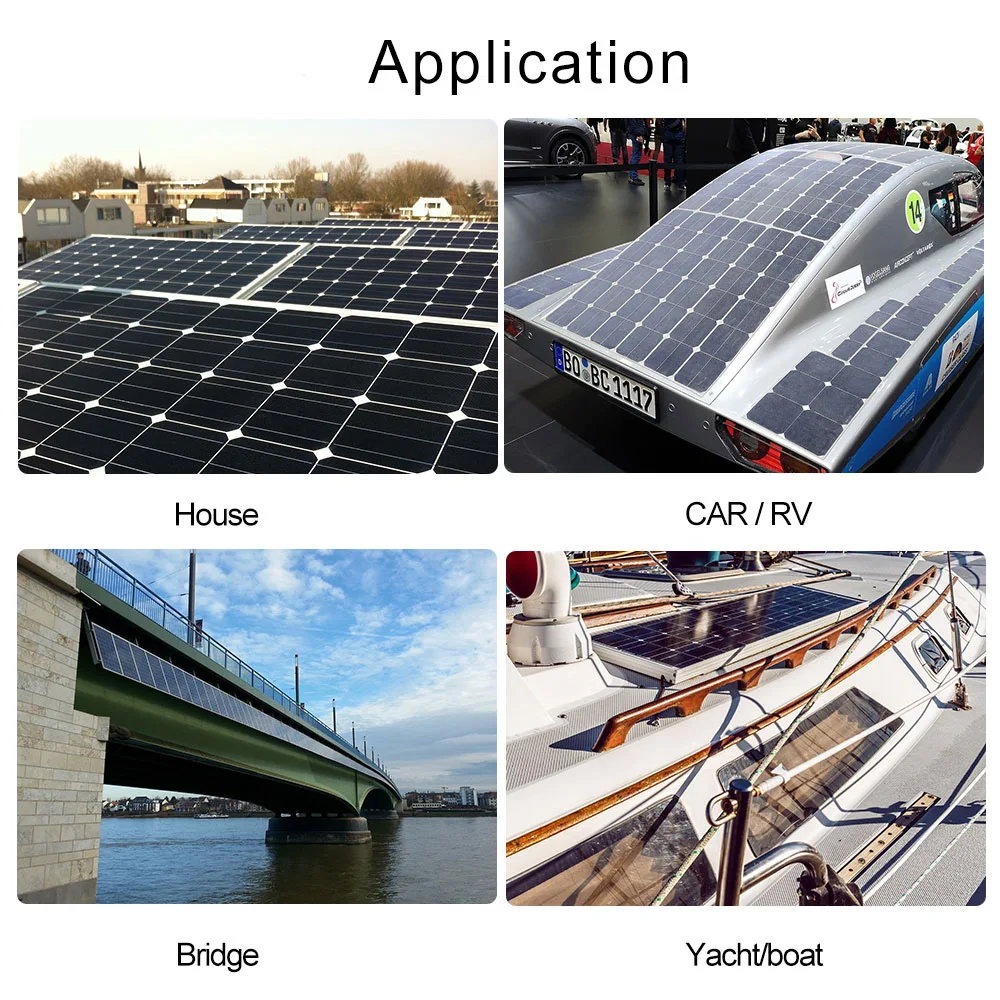 Solar panel 1000w 12v biegsamen batterie ladung flexible solar panels für home auto dach solar panel system