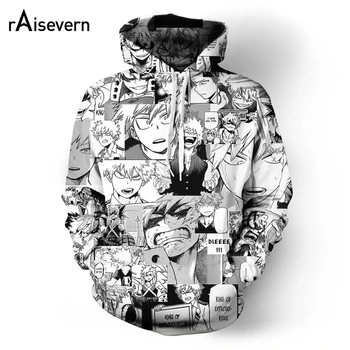 

3D Printed My hero academia Hoodie Men Women no hero academia Sweatshirt Autumn Winter School Hoodie