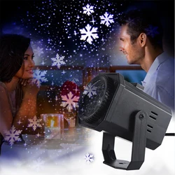 Lampe Led rotative de noël, projecteur de scène, décor de jardin, motif père noël, flocons de neige, projecteur de noël 