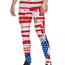 Флаг США краска искусство День Независимости флаг брюки мужские модные вечерние с высокой талией полной длины до колен износостойкость C