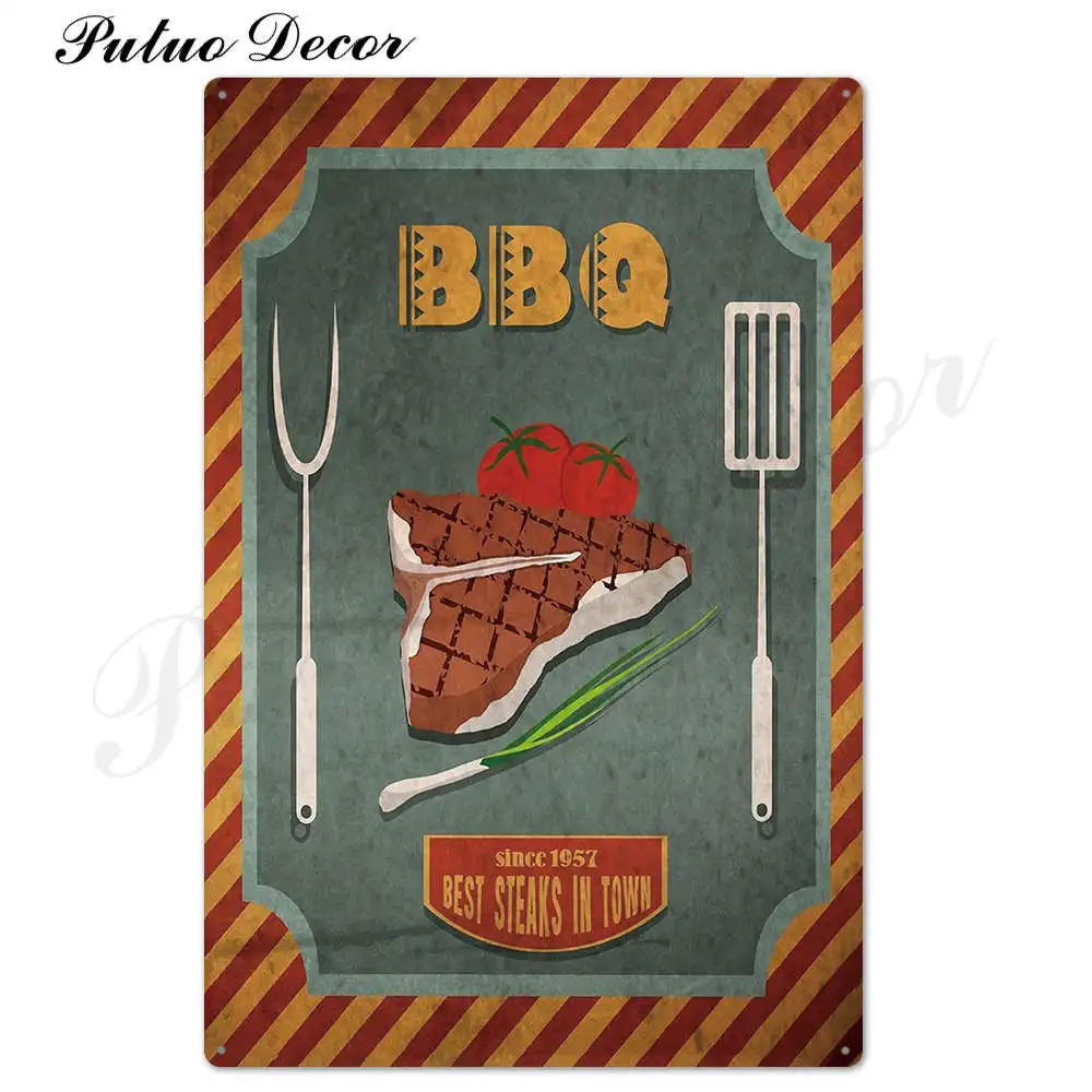 TH2170 DAD'S BBQ металлическая Оловянная табличка, Металлический Настенный декор для барбекю, бара, паба, кухни, вечерние, винтажные металлические знаки, железная живопись - Цвет: TH2170