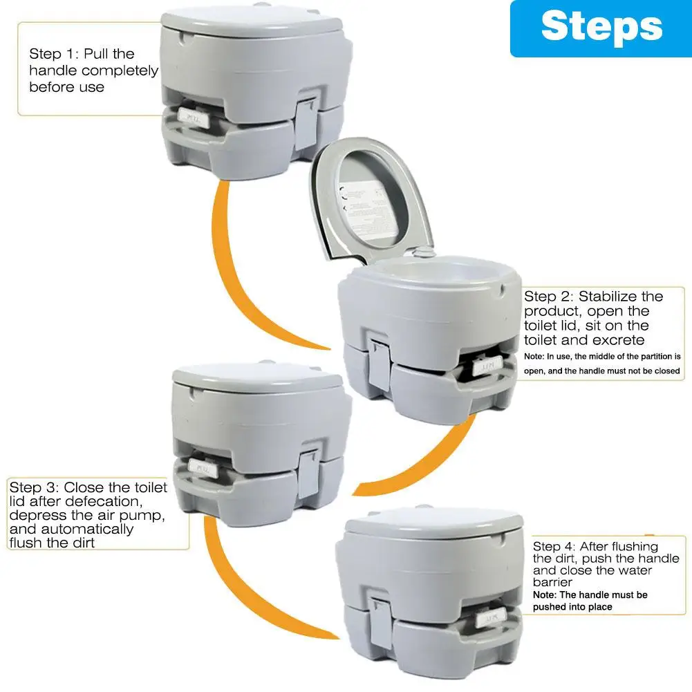 Портативный Туалет Высокое качество Прочный сверхмощный легкий для дома и улицы